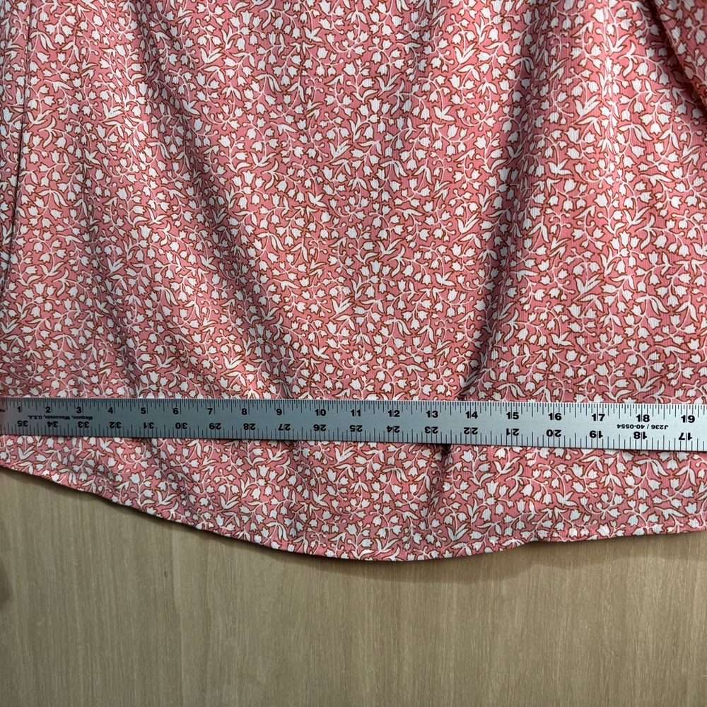 J.Crew Womens Floral Print Long Sleeve Blouse S Pink & White - Picture 7 of 12